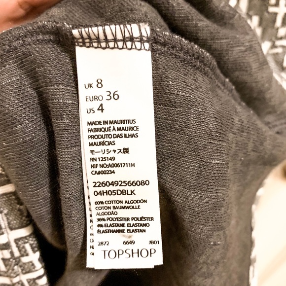 TopShop Cross Printed Stretchy Dress - Picture 5 of 8